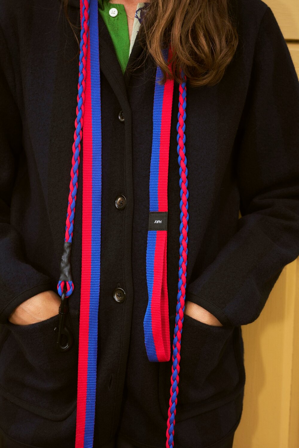 Flat hundesnor - rød/blå